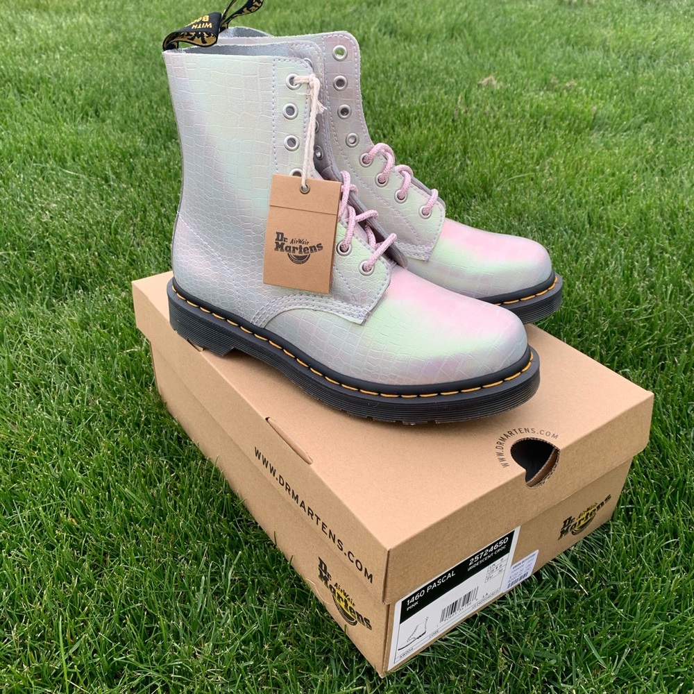 SOLD NWT Dr. Martens 1460 Iridescent Croc Boot - Picture 3 of 8